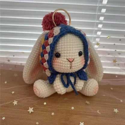 Handmade Crochet Bunny Keychain: Cotton Miffy Bag Charm