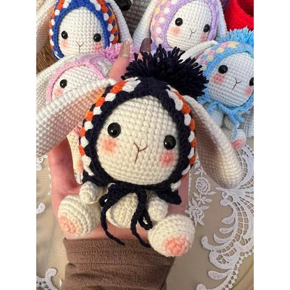 Handmade Crochet Bunny Keychain: Cotton Miffy Bag Charm