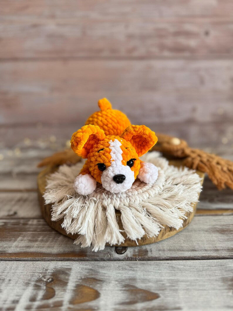 Crochet Puppy Plush, Handmade Amigurumi Dog, Corgi Husky Rottweiler Spaniel, Pet Lover Gift, Dog Mom Gift