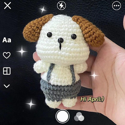 Handmade Crochet Dog Lifestyle Keychain Bag With Charm, Handmade crochet Keychain, Dog Crochet Keychain, Easter day, Cute Keychain, Bunny