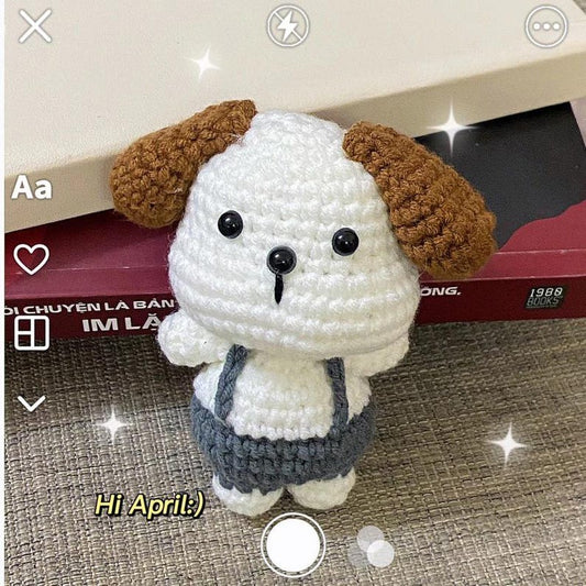 Handmade Crochet Dog Lifestyle Keychain Bag With Charm, Handmade crochet Keychain, Dog Crochet Keychain, Easter day, Cute Keychain, Bunny