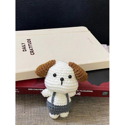 Handmade Crochet Dog Lifestyle Keychain Bag With Charm, Handmade crochet Keychain, Dog Crochet Keychain, Easter day, Cute Keychain, Bunny