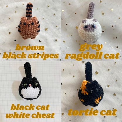 Crochet Cute Cat Keychain, Handmade Mini Crochet Amigurumi Cat Keychain, Cute Keyring, Crochet Cat Stuffed Animal, Cute Gifts For Cat Lovers
