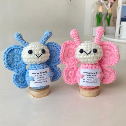 Handmade Positive Butterfly, Supportive Butterfly Crochet, Funny Best Friend Teacher, Coworker, Gifts For Her, Cute Supportive Gifts