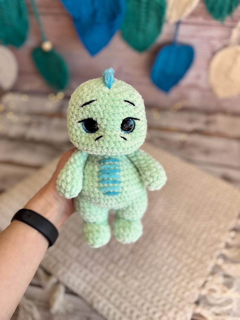 Crochet Dinosaur Decor, Handmade Dino Ornament, Cute Dinosaur Collectible, Shelf Decor, Dinosaur Lover Gift