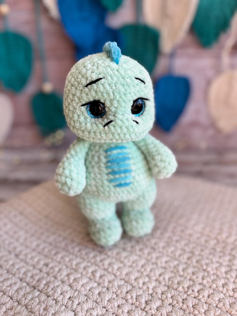 Crochet Dinosaur Decor, Handmade Dino Ornament, Cute Dinosaur Collectible, Shelf Decor, Dinosaur Lover Gift