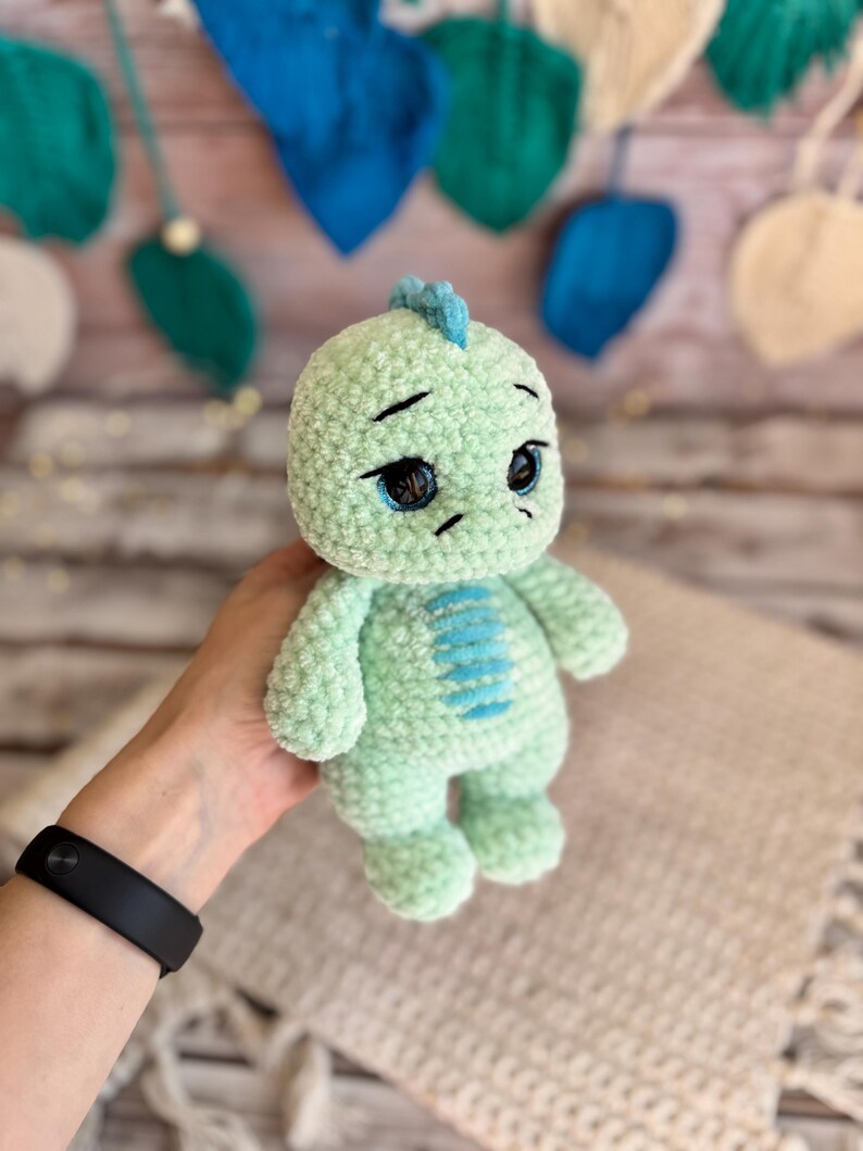 Crochet Dinosaur Decor, Handmade Dino Ornament, Cute Dinosaur Collectible, Shelf Decor, Dinosaur Lover Gift