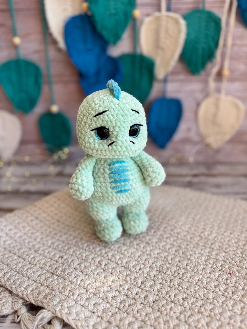 Crochet Dinosaur Decor, Handmade Dino Ornament, Cute Dinosaur Collectible, Shelf Decor, Dinosaur Lover Gift