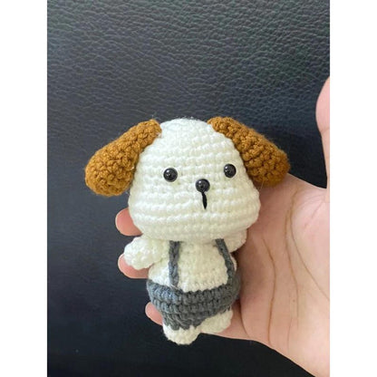 Handmade Crochet Dog Lifestyle Keychain Bag With Charm, Handmade crochet Keychain, Dog Crochet Keychain, Easter day, Cute Keychain, Bunny