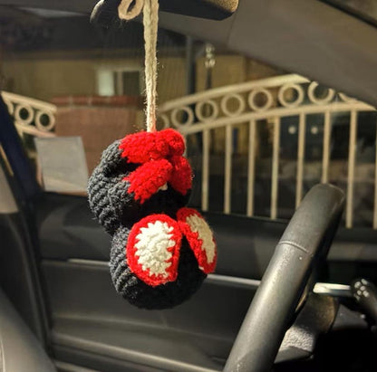 Crochet Spider Car Hanging, Cute Hero Hanging From Mirror, Spider Decoration, Spider Amigurumi, Plush Spider Car Charm, Gifts For Him Her