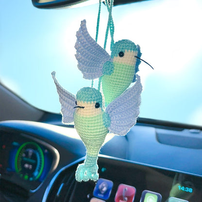 Hummingbird Car Accessory RearView Mirror Hanger, Humming Bird Ornament Car Mirror Hanging Accessory for Women, Hummingbird Gift for Mom