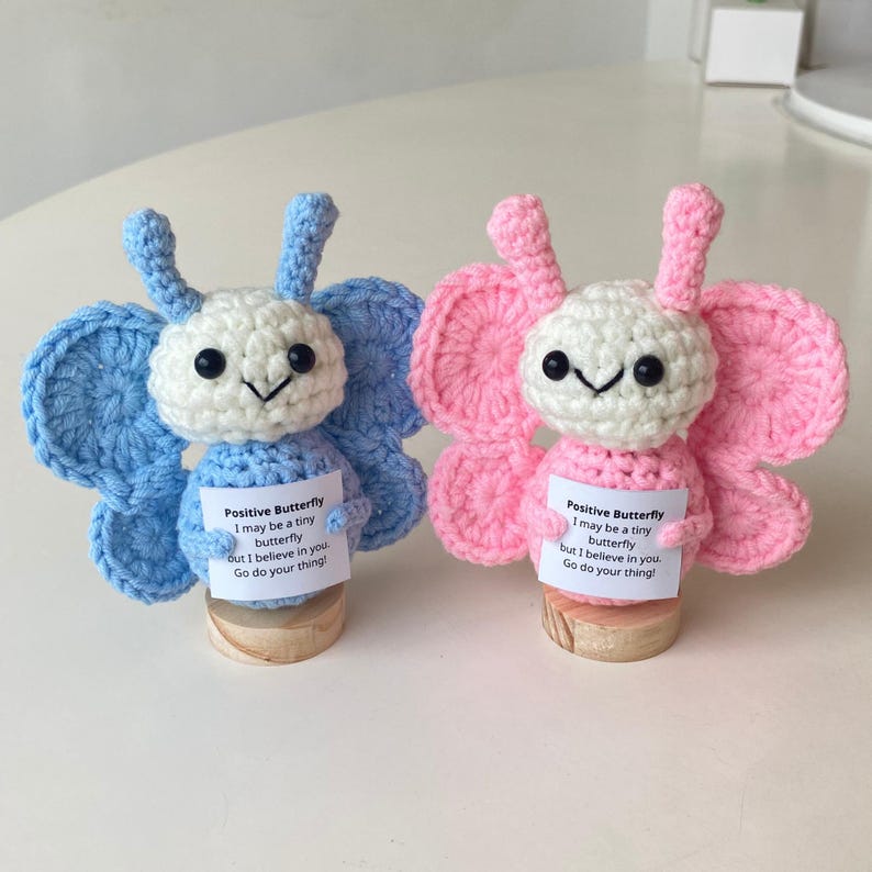 Handmade Positive Butterfly, Supportive Butterfly Crochet, Funny Best Friend Teacher, Coworker, Gifts For Her, Cute Supportive Gifts