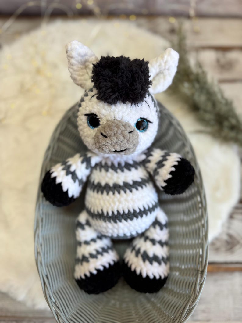 Crochet Zebra Decor, Handmade Zebra Keepsake with Camera, African Safari Decor, Wildlife Collectible, Zebra Lover Gift