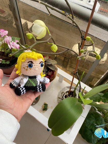 Crochet Deadlock Keychain, Valorant Deadlock Plush, Valorant Characters, Deadlock Figure, Amigurumi Valorant, Valorant Fan Art