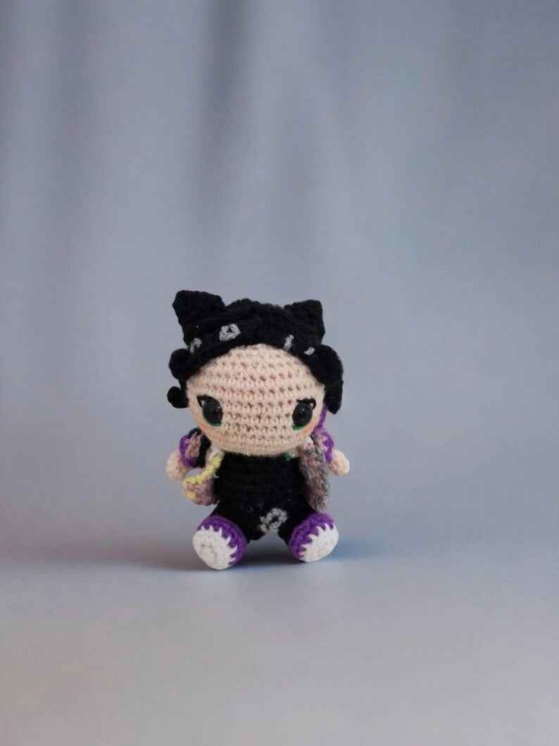 Valorant Clove Crochet Plush Keychain, Valorant Clove Doll, Amigurumi Clove Keychain, Valorant Character, Clove Figure, Clove Desk Figure