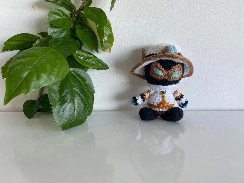 Valorant Cypher Keychain, Cypher Plush Keychain, Valorant Cypher Figure, Amigurumi Cypher, Valorant Character Cypher, Cypher Fan Art