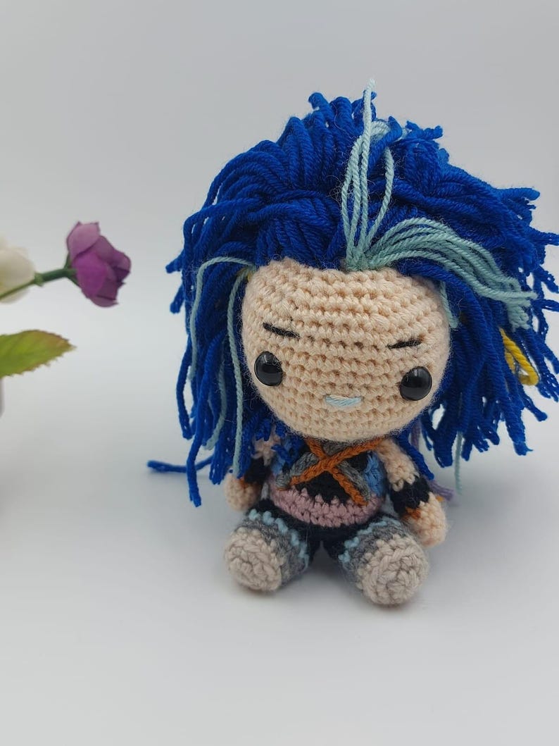 Crochet Valorant Neon Plush, Neon Plushie, Valorant Neon Doll, Amigurumi Neon Keychain, Valorant Characters, Neon Figure, Neon Desk Figure