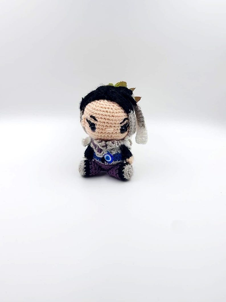 Amigurumi Valorant Fade Plush, Valorant Fade Keychain, Fade Doll, Amigurumi Fade, Valorant Character Fade, Fade Figure, Fade Computer Decor