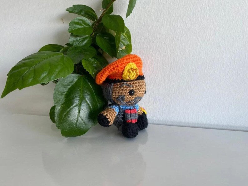 Valorant Brimstone Plushie, Valorant Brimstone Keychain, Valorant Brimstone Doll, Amigurumi Brimstone, Brimstone Figure, Valorant Keychain