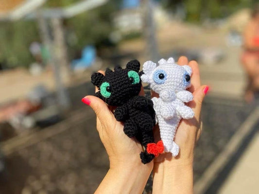 Toothless Dragon Crochet, Toothless Dragon Plushie, Night Fury, Light Fury,HTTYD,How To Train Your Dragon,Toothless Keychain,ToothlessFanArt