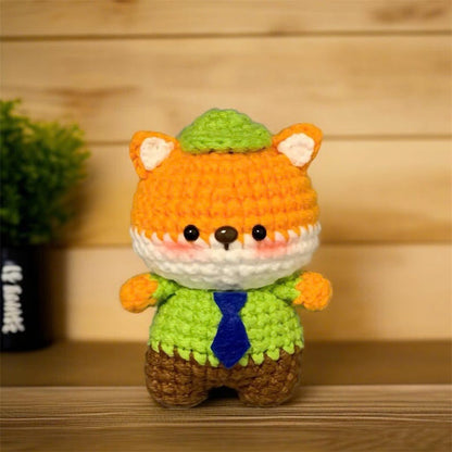 Crochet Judy and Nick Keychain: Handmade Zootopia Couple Gift