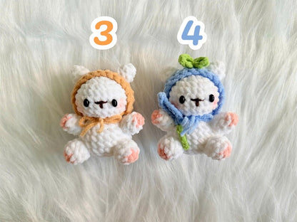Crochet Cat Keychain: Handmade Chenille Amigurumi Plushie