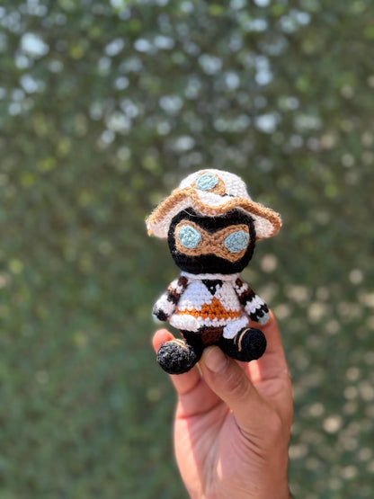 Valorant Cypher Keychain, Cypher Plush Keychain, Valorant Cypher Figure, Amigurumi Cypher, Valorant Character Cypher, Cypher Fan Art