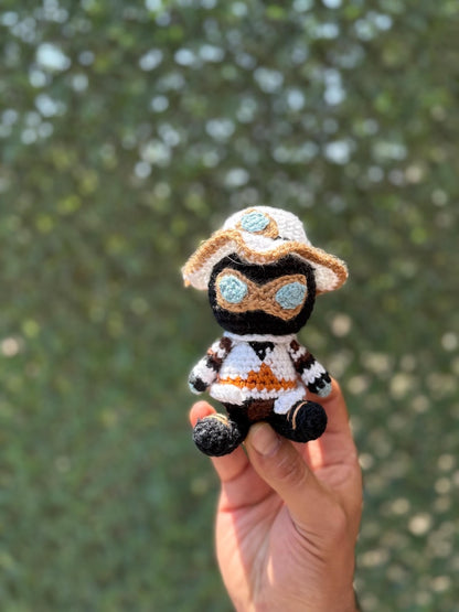 Valorant Cypher Keychain, Cypher Plush Keychain, Valorant Cypher Figure, Amigurumi Cypher, Valorant Character Cypher, Cypher Fan Art