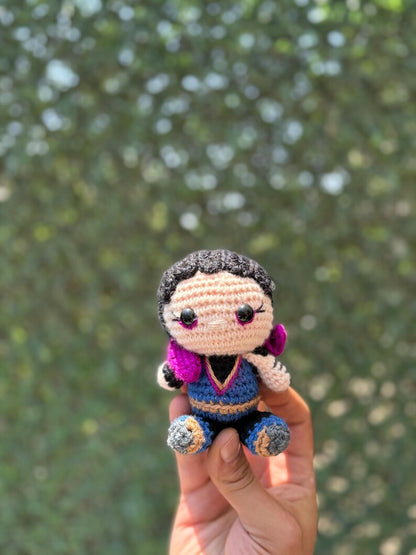 Crochet Valorant Reyna Keychain, Reyna Plushie, Reyna Doll, Amigurumi Reyna, Valorant Character Keychain, Reyna Figure, Reyna Desk Figure