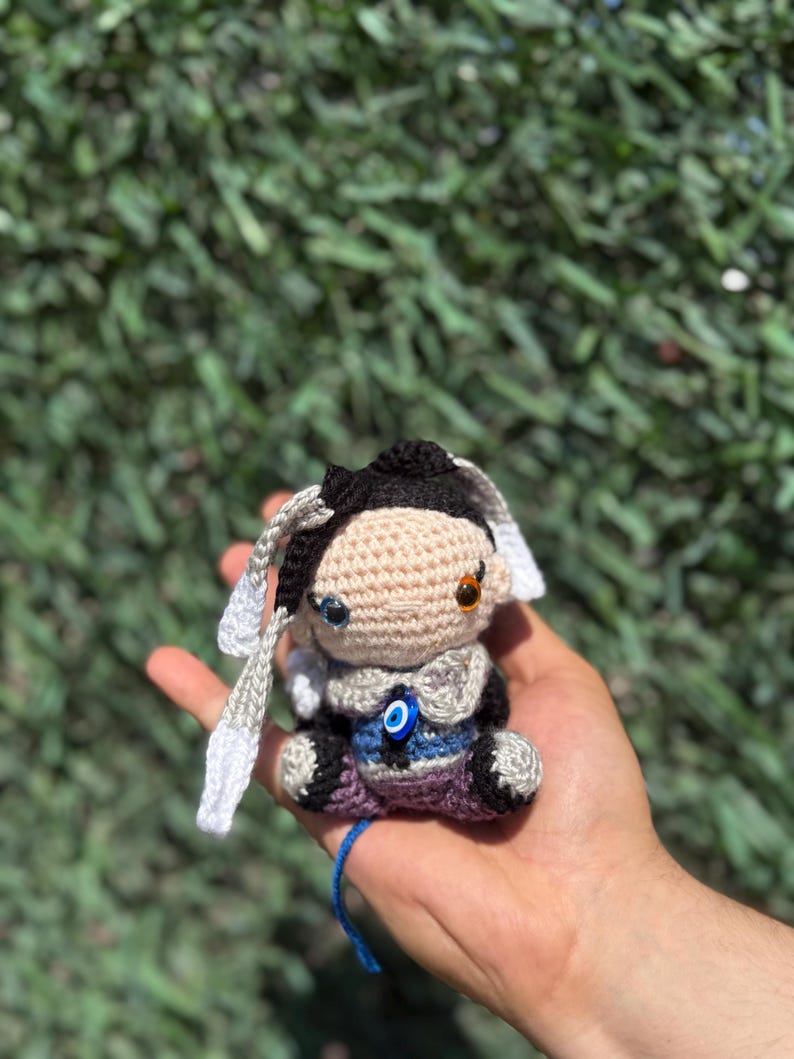 Amigurumi Valorant Fade Plush, Valorant Fade Keychain, Fade Doll, Amigurumi Fade, Valorant Character Fade, Fade Figure, Fade Computer Decor