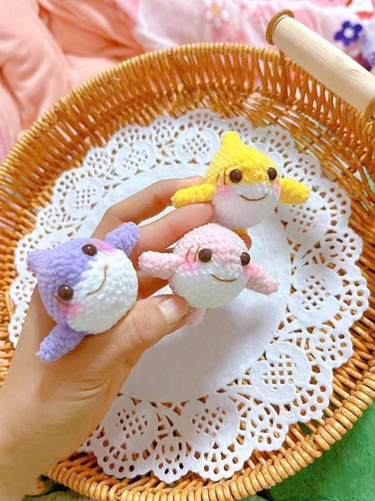 Crochet Baby Shark Keychain: Handmade Amigurumi Plushie