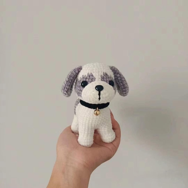 Crochet Dog Plushie: Handmade Velvet Amigurumi - Gift for Dog Lovers