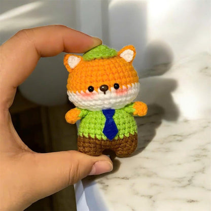 Crochet Judy and Nick Keychain: Handmade Zootopia Couple Gift
