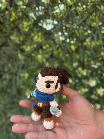 League of Legends Yasuo Plush Keychain, Yasuo Amigurumi, Lol keychain, Yasuo Crochet Doll, LOL Car Acessory, League of Legends Figure