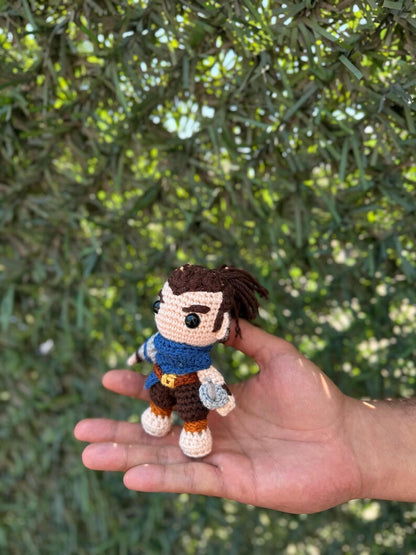League of Legends Yasuo Plush Keychain, Yasuo Amigurumi, Lol keychain, Yasuo Crochet Doll, LOL Car Acessory, League of Legends Figure