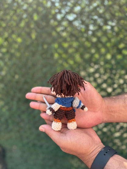 League of Legends Yasuo Plush Keychain, Yasuo Amigurumi, Lol keychain, Yasuo Crochet Doll, LOL Car Acessory, League of Legends Figure