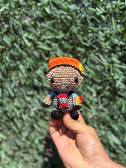Valorant Brimstone Plushie, Valorant Brimstone Keychain, Valorant Brimstone Doll, Amigurumi Brimstone, Brimstone Figure, Valorant Keychain