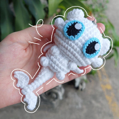 Crochet Dragon Plushie: Black Dragon and White Dragon Amigurumi Keychain, Animal Plush, Couple keychain, Valentine Gift