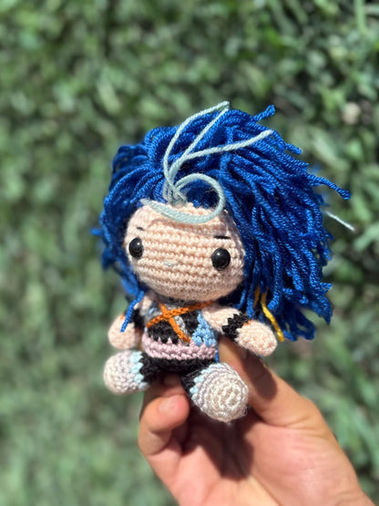 Crochet Valorant Neon Plush, Neon Plushie, Valorant Neon Doll, Amigurumi Neon Keychain, Valorant Characters, Neon Figure, Neon Desk Figure