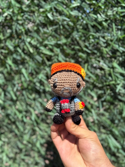 Valorant Brimstone Plushie, Valorant Brimstone Keychain, Valorant Brimstone Doll, Amigurumi Brimstone, Brimstone Figure, Valorant Keychain