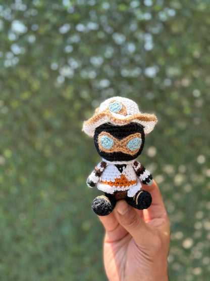 Valorant Cypher Keychain, Cypher Plush Keychain, Valorant Cypher Figure, Amigurumi Cypher, Valorant Character Cypher, Cypher Fan Art