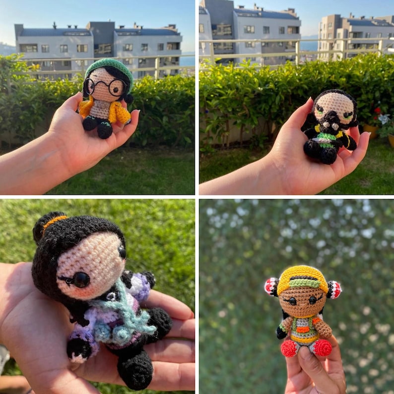 Valorant Plush Keychain, Jett, Reyna, Sage, Phoenix, Killjoy, Viper, Astra, Omen, Valorant Crochet, Raze, Sova, Yoru, Kayo, Astra, Gekko