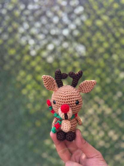 Crochet Christmas Ornaments, Christmas Keychain, Christmas Tree Ornament, Santa Claus Ornament, Santa Claus Keychain, Reindeer Keychain