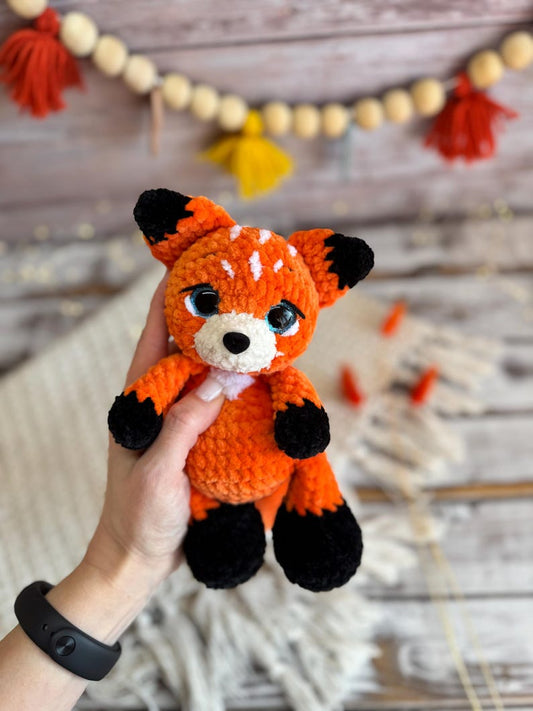 Crochet Fox Amigurumi Figure, Handmade Fox Decor, Woodland Animal Collectible, Forest Decor, Fox Lover Gift