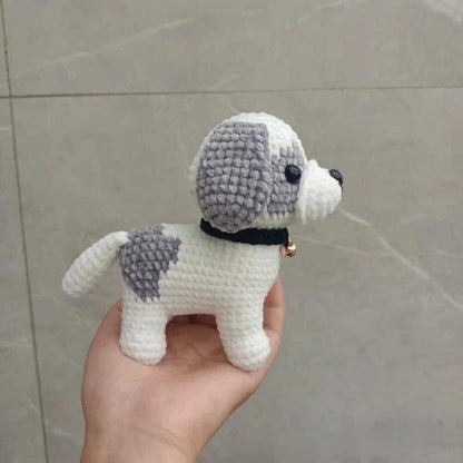 Crochet Dog Plushie: Handmade Velvet Amigurumi - Gift for Dog Lovers