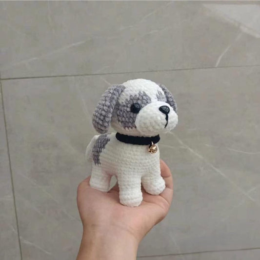 Crochet Dog Plushie: Handmade Velvet Amigurumi - Gift for Dog Lovers