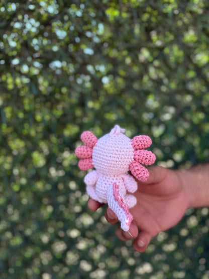 Pink Axolotl Keychain, Axolotl Amigurumi Plush, Cute Axolotl, Axolotl Toy, Axolotl Gift, Crochet Axolotl, , Axolotl Car Accessory