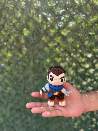 League of Legends Yasuo Plush Keychain, Yasuo Amigurumi, Lol keychain, Yasuo Crochet Doll, LOL Car Acessory, League of Legends Figure