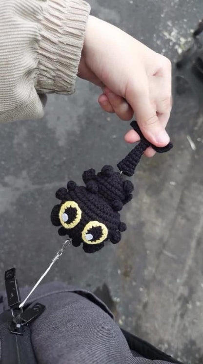 Crochet Dragon Plushie: Black Dragon and White Dragon Amigurumi Keychain, Animal Plush, Couple keychain, Valentine Gift