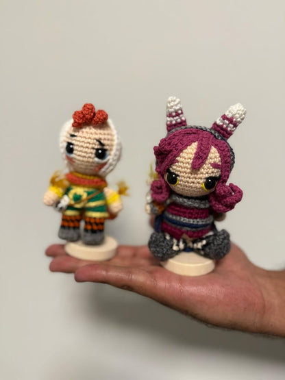 Xayah & Rakan Keychain Plushie, League of Legends Xayah and Rakan, Xayah Keychain, Rakan Keychain, Xayah Gift, League of Legends Gift, LOL